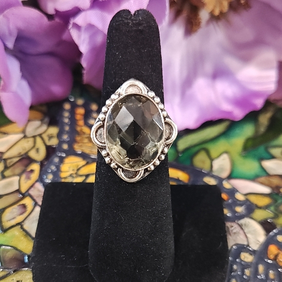 Smoky Topaz 925 Silver Gemstone Ring - size 6 & 8 Available - Picture 1 of 11
